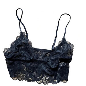 Intimately Free People Black Lace Adjustable Bralette Size XS NWOT